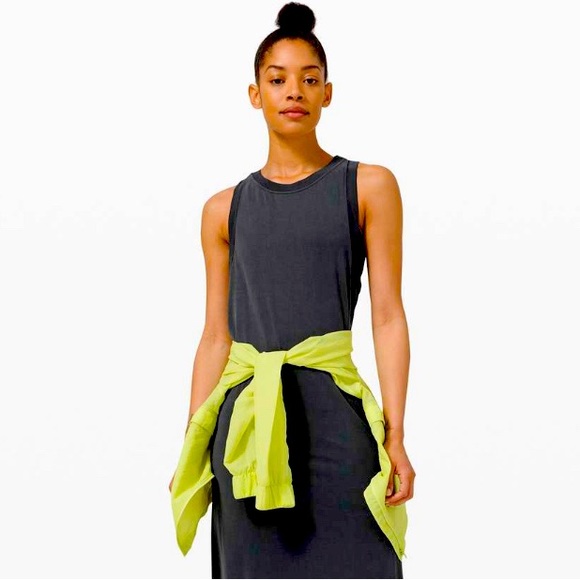 Lululemon Ease of It All Dress (Hemmed) in Graphite Gray 6 - Picture 1 of 10